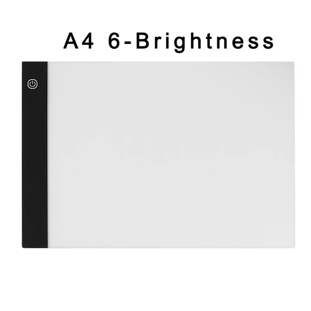 A4 6-Brightness Графический планшет A3 A4 A5 светодиодный планшет для рисования тонкий художественный трафарет, трафарет для рисования, Настольный светильник, трехуровневый, Прямая поставка - Цвет: A4 6-Brightness