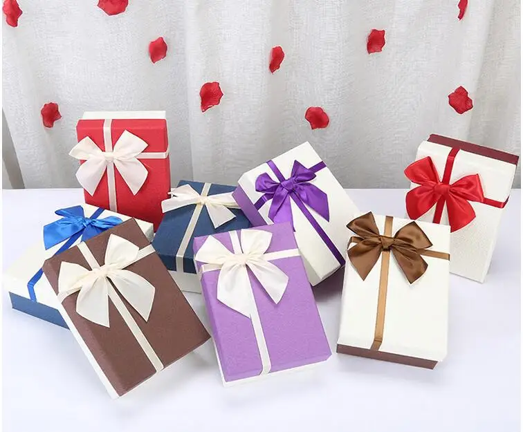 TECHOME Лук Мода простой прямоугольник подарочные коробки Рождество День рождения Годовщина Свадьба год Выпускной подарочная упаковка коробка