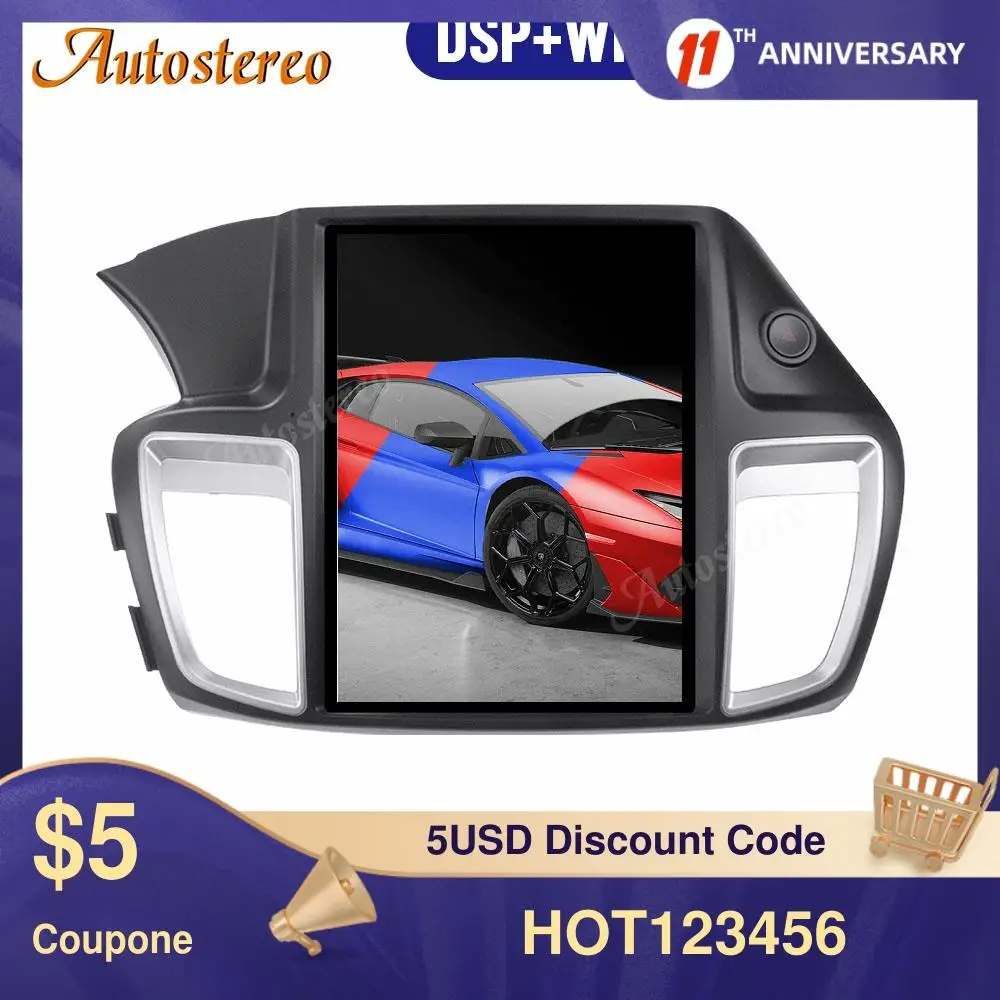 

For Honda Accord 9 9TH 2012-2017 Tesla Screen Android 9.0 4+64GB 4G SIM Car GPS Navigation Headunit Multimedia Player Auto Radio
