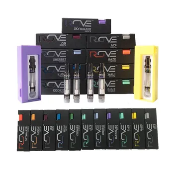 

50PCS/lot E-Cigarettes Rove Cartridges 0.8ml Glass CBD Tank Ceramic Coil ROVE Carts Thick Oil 510 Thread Empty Vape Carts E Cigs