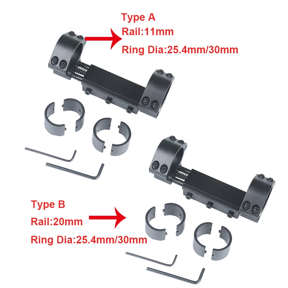 MIZUGIWA Hunt Scope Mount 30 мм 1 дюйм 25,4 мм кольца w/Stop Pin Zero Recoil база 11 мм до 20 мм адаптер Picatinny Rail Weaver