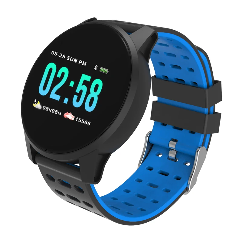 W1 blue Ravi круглые Смарт-часы для мужчин T2 T4 W1 монитор сердечного ритма спортивный шагомер браслет IP68 Водонепроницаемый Smartwatch подключение Android IOS - Цвет: W1 blue