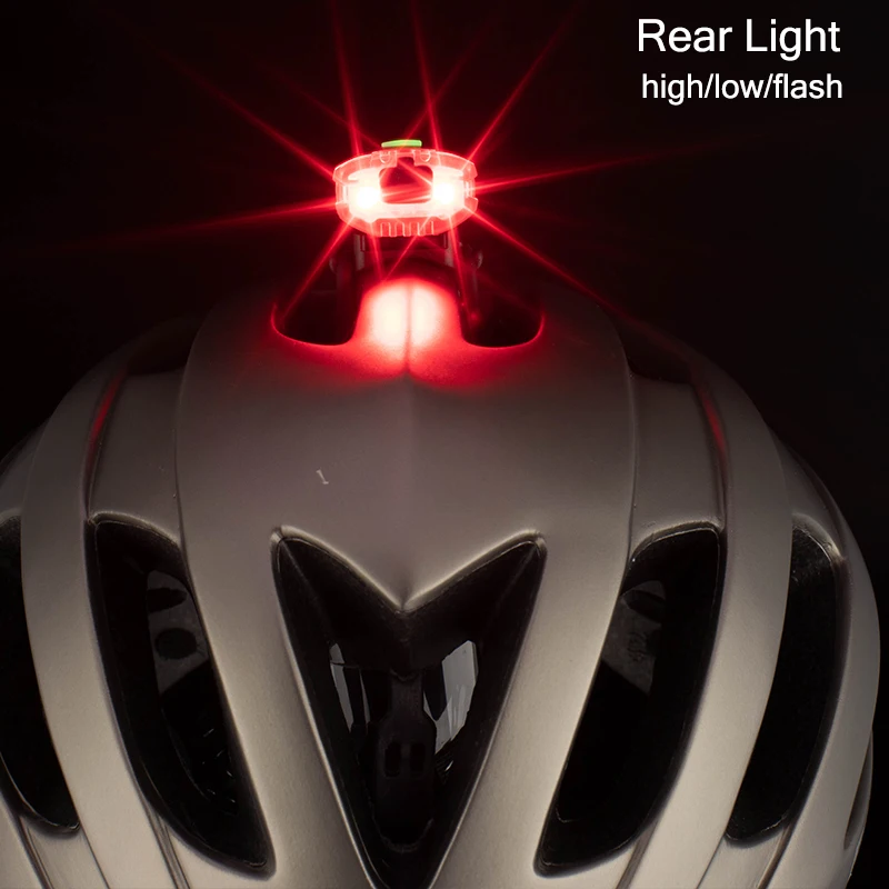 Best ROCKBROS Cycling Bike Light Duplex Integrates Both Headlight and Safety Light USB Rechargeable MTB Helmet Front Handlebar Light 4