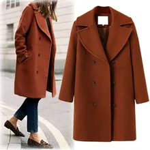 Женское зимнее элегантное шерстяное пальто, куртка, уникальная шикарная пуговица, тонкий воротник-стойка, шерстяная верхняя одежда, пальто Casaco Feminino