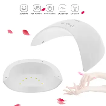 

New 24W UV Led Lamp Nail Dryer For Fingers All Types nail Gel 12 Leds UV Lamps for Nail Machine Curing Timer USB Connector Tools