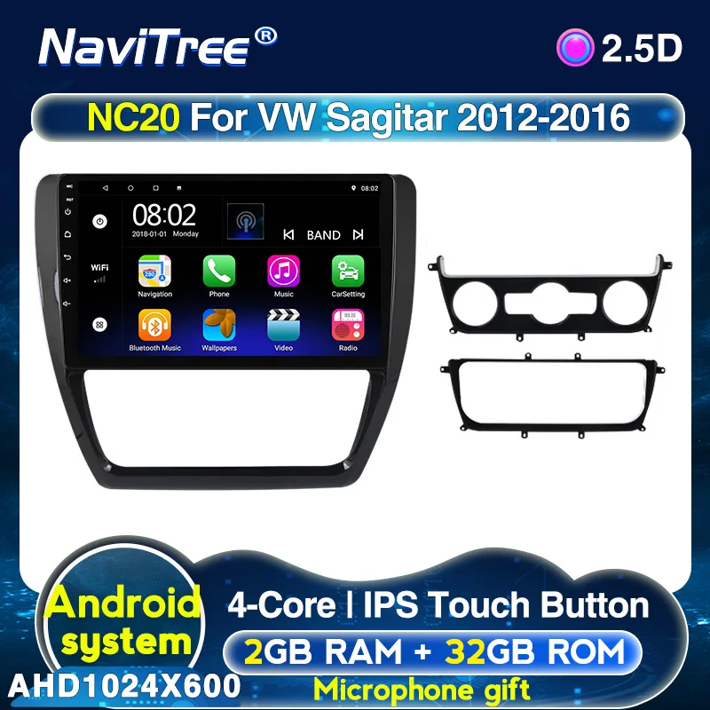 Автомагнитола 2 Din мультимедийный плеер Android 10 для VW Volkswagen 2012 2013 2014 2015 головное
