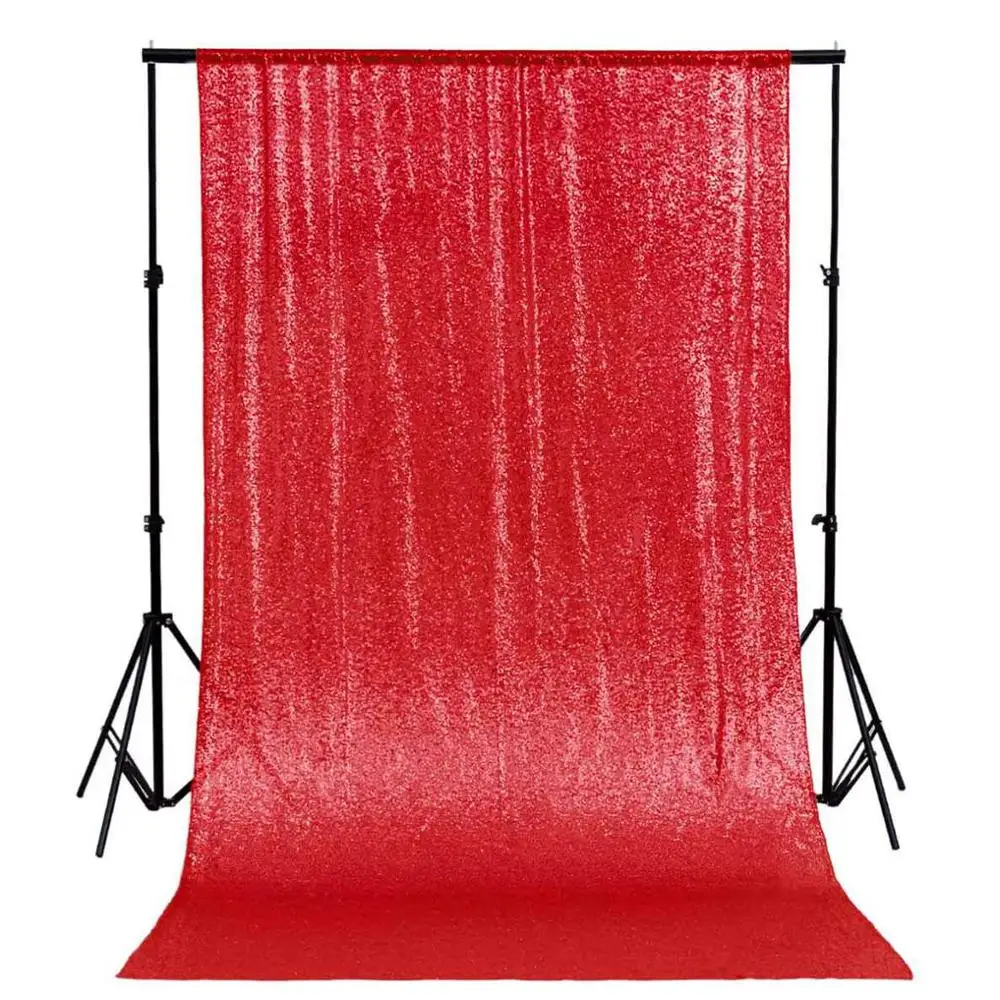 Shinybeauty красный шторы с блестками блесток фото фон вечерние на свадьбу и день рождения стены Decoration-M190726 - Цвет: Red