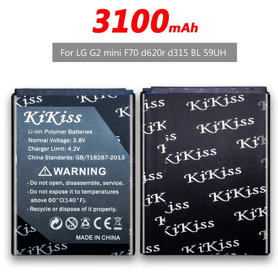 BL-59UH для LG G2 mini G2mini D618 D620 D620R D620K D410 D315 F70 мобильный телефон аккумулятор BL 59UH 3100mAh +
