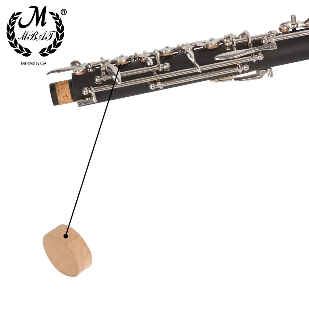 M MBAT 23Pcs/Set Oboe Cork Mat Pads Sound Hole Gasket Professional Repair Parts Woodwind Instrument Parts & Accessories