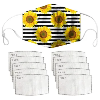 

Breathable Face Cover Dustproof Windproof Anti-Foggy Haze Anti-spitting Protective Facemask + 10pcs Filter Topmask Mascarillas