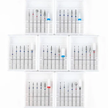 

6pcs Diamond Nail Drill Bit Set Milling Cutters Nail Electric Manicure Machine Cutter Bits Nails Polishing Tool Nail Accessories