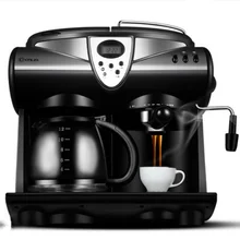 1.5L офисная автоматическая кофемашина Expresso, американская кофейная машина, кофейник, паровой пузырьковый вспениватель молока, 20 бар, ЖК-осыпка