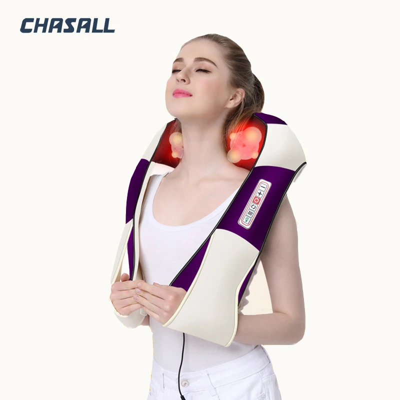 

Neck Massager Electric U Shape Premium Leather Car/Home Use Infrared Heated Kneading Shiatsu Shoulder Leg Body Back Massager