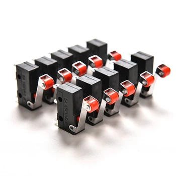 

10Pcs/Set Mini 3-Pin Tact Switch KW12-3 5A 250V Round Handle Clock Microswitch