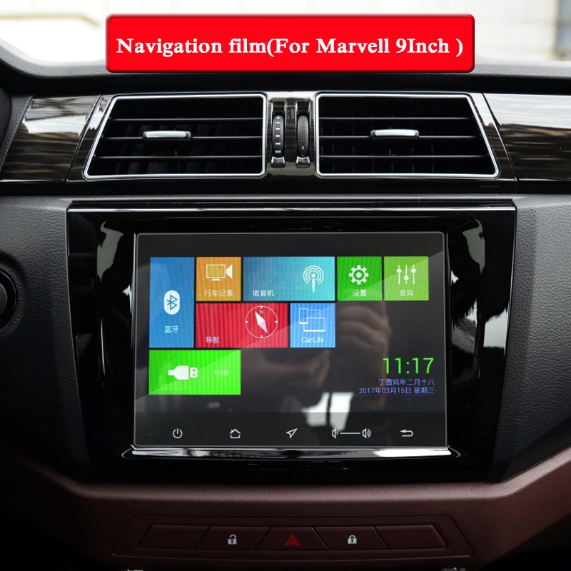 7/9 дюймов для Lifan Marvell X7 по настоящее время gps навигации Экран Стекло пленка защитная плёнка для gps внутренние аксессуары Стикеры