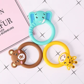 

Baby Teether Pacifier Cartoon Teething Nursing Silicone BPA Free Necklace Toys