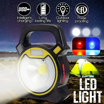 

35W Portable Handheld Lantern Tent Light USB Rechargeable COB LED Flashlight Solar 4 modes Emergency Work inspection lamp
