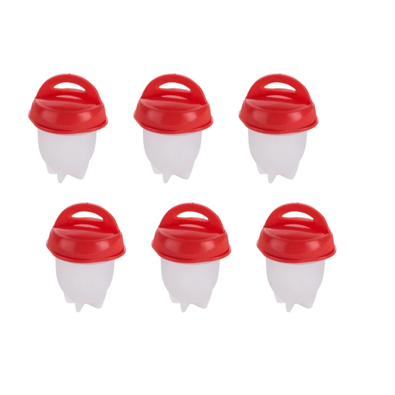 01 Silicone 6pcs 6 шт./компл. силиконовый яйцо-пашот чашки Пароварка яичная Плита Вкрутую яйцо с желток сепаратор инструменты для яиц кухонные аксессуары - Цвет: 01 Silicone 6pcs