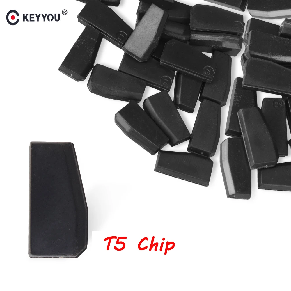 KEYYOU 5X 10X 20X 50X T5-20 TRANSPONDER CHIP BLANK CARBON T5 CLONEABLE CHIP FOR AUTO CAR KEY CEMAMIC CAR KEY T5 CHIP NEW