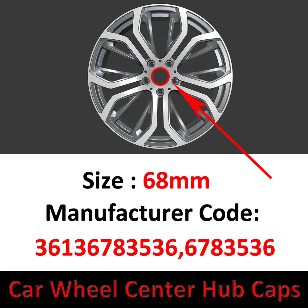4 Uds 68mm logotipo emblema del coche placa borde de la rueda del eje de la tapa para BMW 1 3 5 5 5 6 6 7 X1 X3 X5 X6 de la serie 36136783536 de 6783536