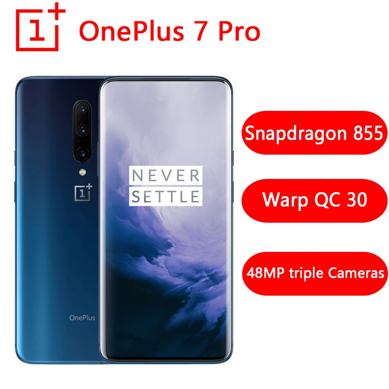 Oneplus 7 Pro смартфон с 6 67 дюймовым дисплеем Android 9 Snapdragon 855 ОЗУ ГБ ПЗУ 128 bluetooth GPS