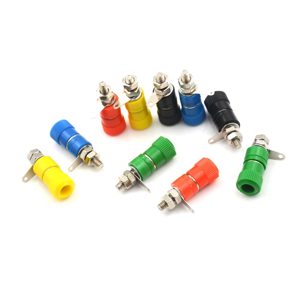 

Wholesale 4PCS/LOT Terminal Blocks 4mm Amplifier Terminal Connector Binding Post Banana Plug Jack Mount