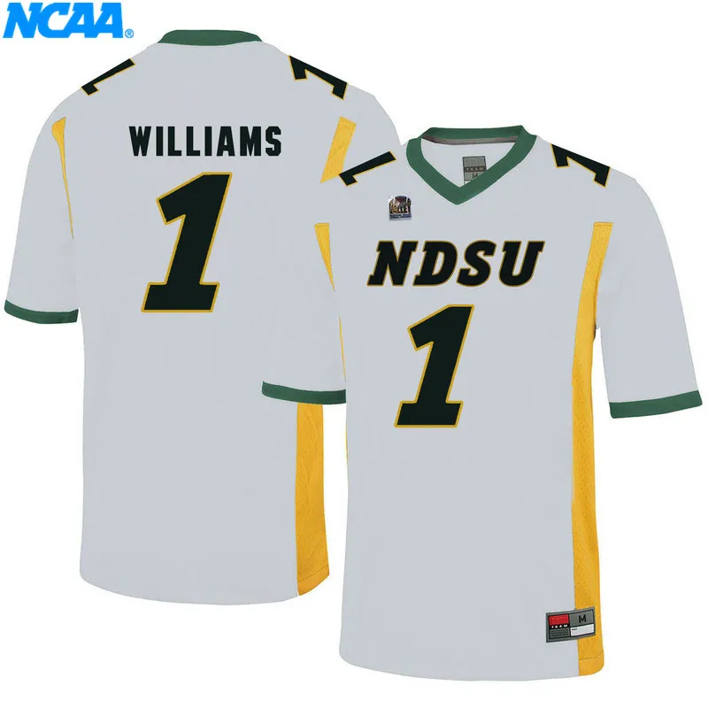 Новое поступление высокое качество NDSU Wentz#11 Вильямс#1 футболка спортивные майки S-XXXL - Цвет: 4