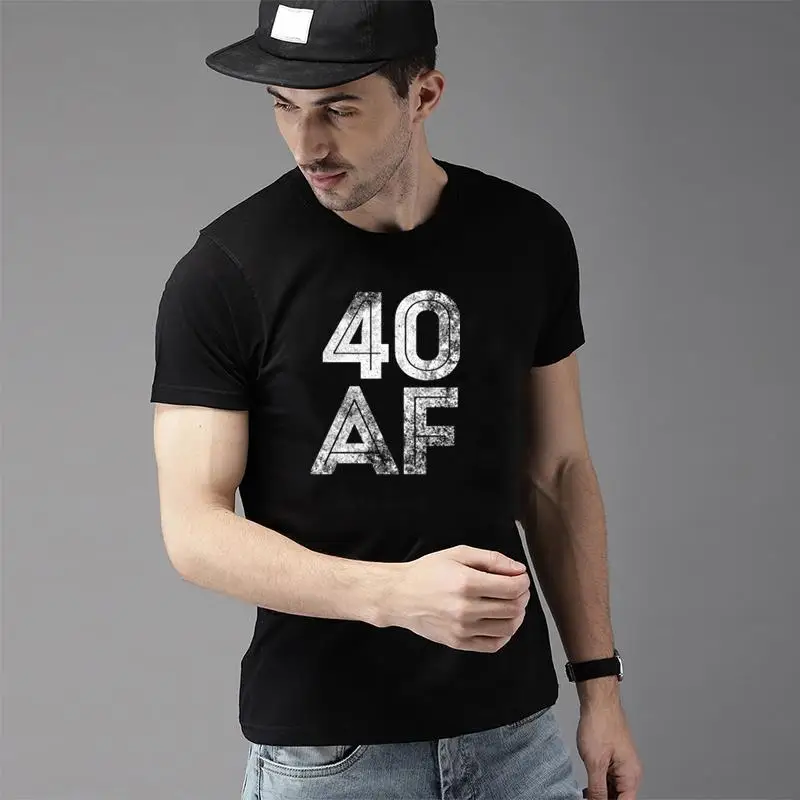 

Custom 40 Af 40th Fortieth Birthday Party tee shirt 3xl 4xl 49xl Famous blank t shirt Letter gents tshirts