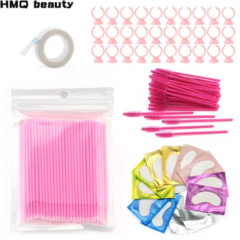 

Top sale False Eyelashes Extension Tool Set Microbrush Eyelash Brush Tape Glue Ring Eye Pads Grafting Eyelash Tools Kit