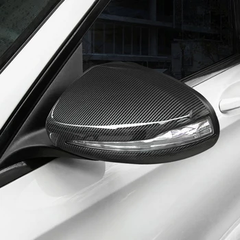 

Hot Carbon Fiber Car Rear View Mirror Protective Cover Interior Accessories 1 Pair for Benz Mercedes C200L E300L GLC260