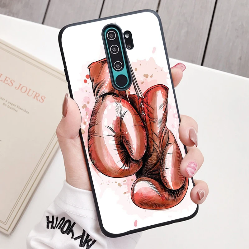 Quyền Anh Silicone Ốp Lưng Điện Thoại Redmi Note 9 8 7 Pro S 8T 7A Bao 