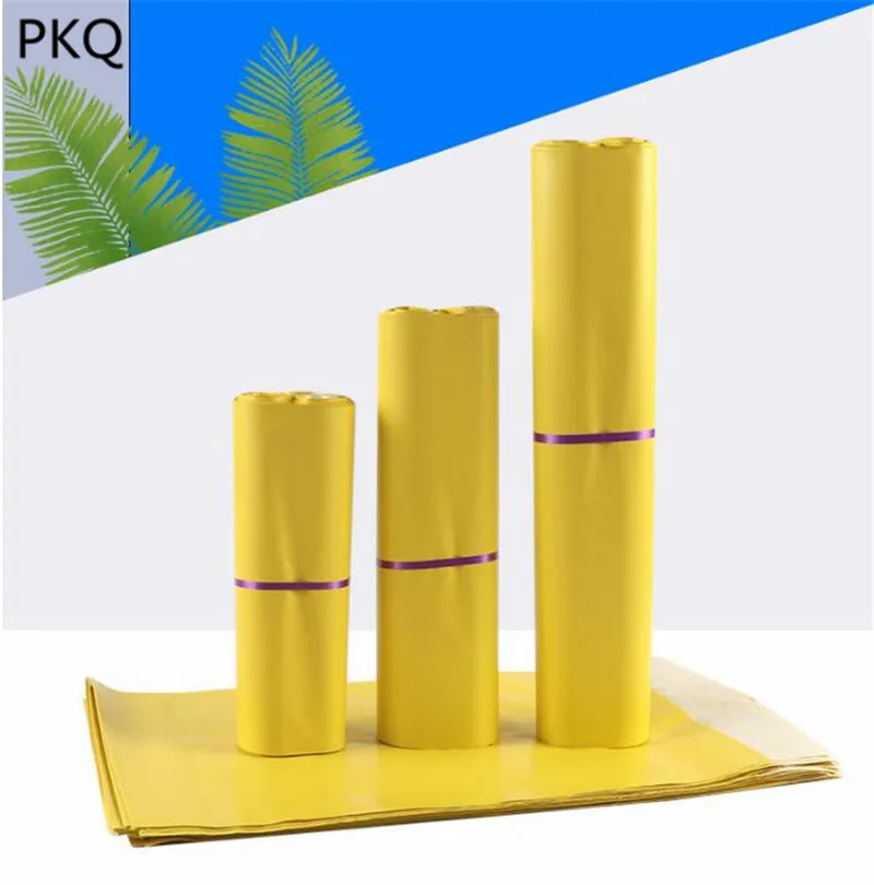 

10pcs/lot Yellow Waterproof Poly Mailer Plastic Shipping Mailing Bags Envelope Polybag For Postal Disposable Courier Bags