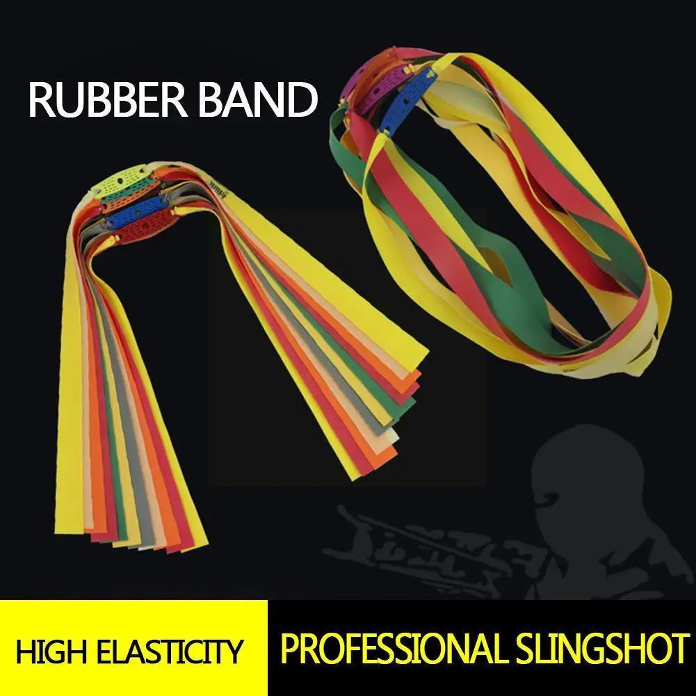 1pcs Slingshot Rubber Band Natural Latex Catapult for Professional Hunting Slingshot Flatband Random Color slingshot rubber band