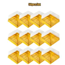 50 шт. мини квадратная луна торт контейнер для свадебной вечеринки коробки 50 г Mooncake