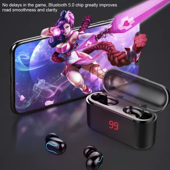 

Q32S TWS Bluetooth 5.0 8D Surround Sound Wireless Headset Sports In-ear HD Call LED Power Display With 3500 MAh Charging Box