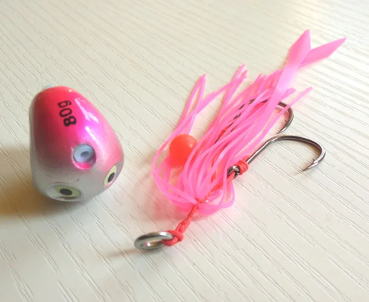 4 цвета 40 г-200 г Pesca Slider Snapper/Sea bream Jig head с юбкой lead jig jigging lure