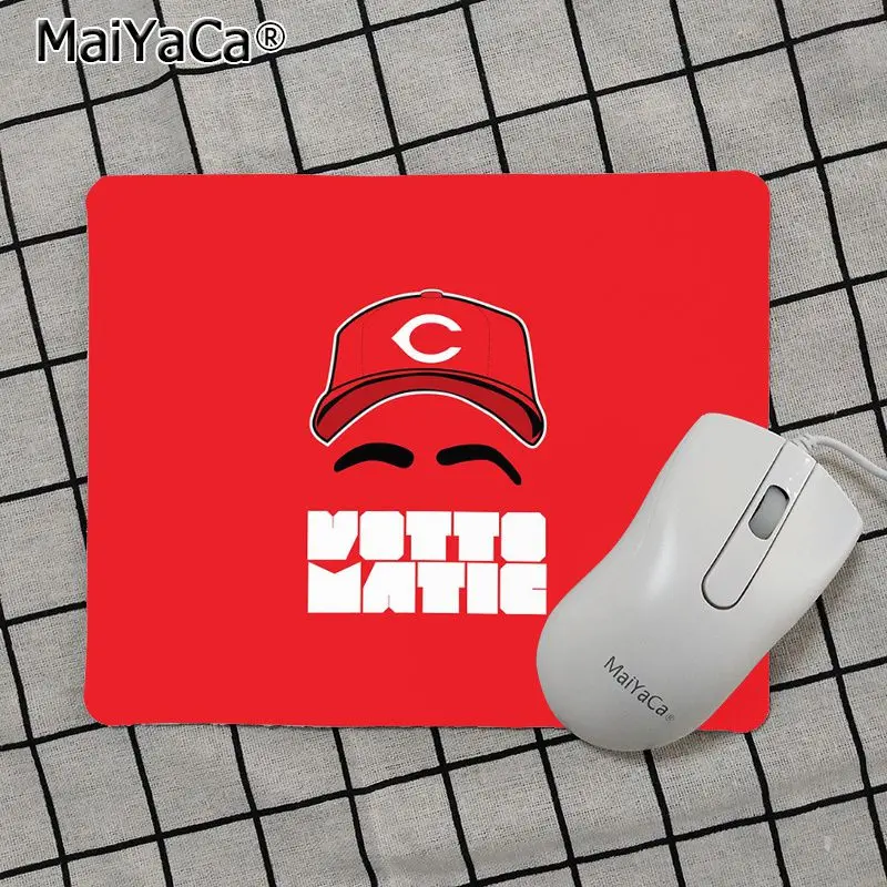Maiya высокое качество Cincinnati Reds противоскользящие прочные силиконовые компьютерные коврики Лидер продаж подставка под руку мышь - Цвет: No Lock Edge18x22cm