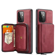 

Zipper Bags Detachable Magnetic Leather Case For Samsung Galaxy A52 A42 A72 5G Wallet Pouch Card Slot Holder Kickstant Pocket