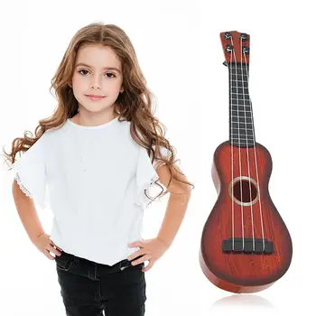 

4 Strings Pine Wooden Guitar Toys for Children Stringed Musical Instruments Classical Music Learning Education Montessori Toys