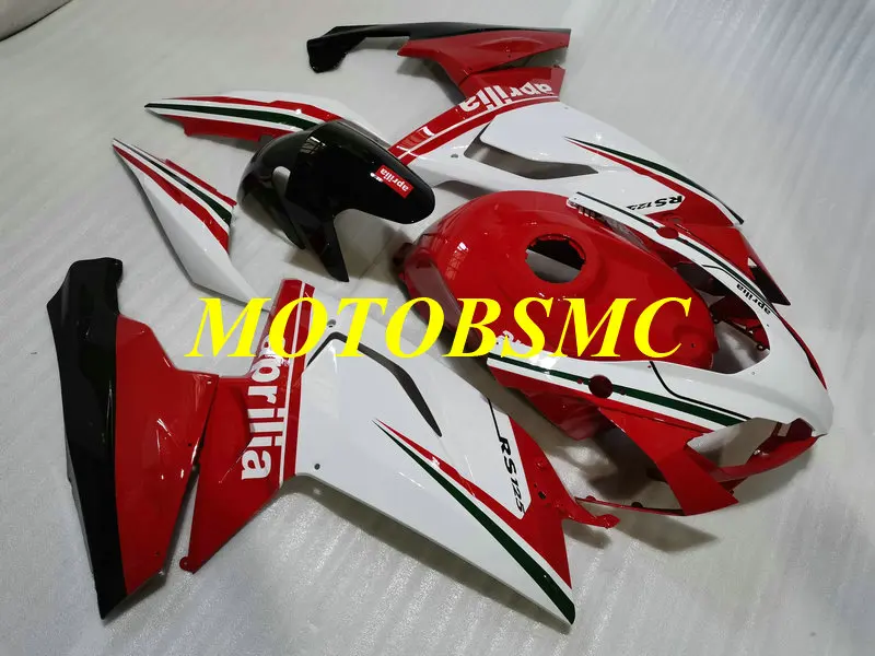 Комплект обтекателей под давлением для Aprilia RS125 06 07 08 09 10 11 RS 125 2006 2010 2011 ABS белый красный Обтекатель + подарки