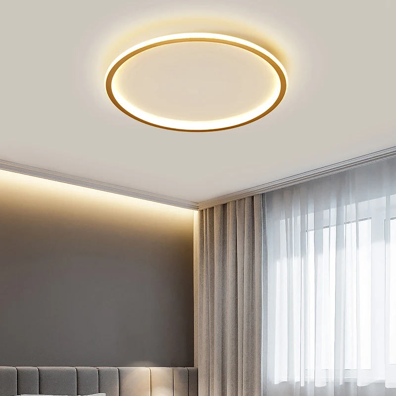 

Modern Led Chandeleir for Living Room Bedroom Gold/Black/White Ring Children's room Chandeleirs Dimmable Indoor Fixtures люстра