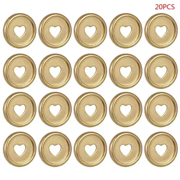

20pcs 35mm Heart Binder Rings Mushroom Hole Loose Leaf Notebook Binding Disc DIY U1JA