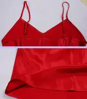 Chemise de nuit en soie de mûrier 100% naturelle pour femmes, 16 momme Satin soie, Chemise antidérapante, vêtements de nuit, bretelles réglables, 3094 6