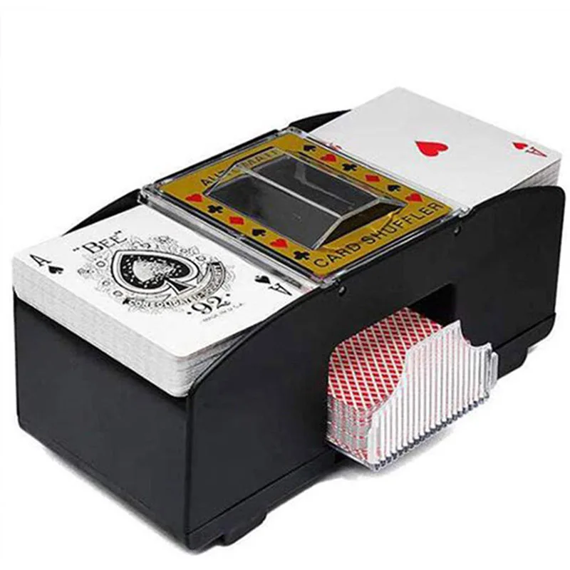 ONE OR TWO DECK AUTOMATIC CASINO PLAYING POKER CARDS SHUFFLER SORTER UK SELLER 