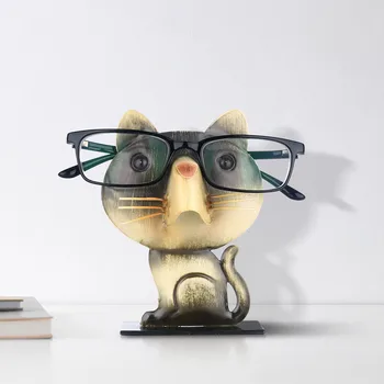 

Cat Shaped Eyeglass Rack Glasses Eyewear Holder Animal Shaped Spectacle Display Stand Articles Handicrafts Practical sculpture