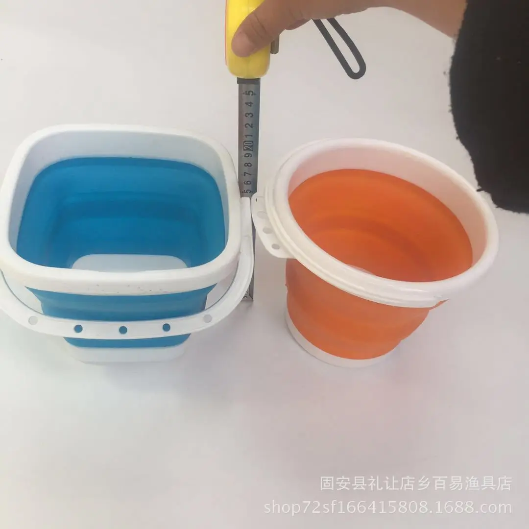 

Folding Bucket Silica Gel Telescopic Duct Fishing Bucket Square Circle Portable Bucket Folding Basin
