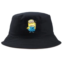 Женские Панамы с миньонами, мужские затеняющие плоские кепки для рыбалки, охоты, рыбалки, рыбаков, Солнцезащитная Складная Кепка для мальчиков и девочек