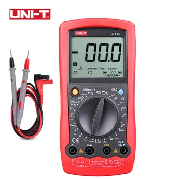 

UNI-T UT105 Automotive Multimeter Multi-Purpose Meters DC with LCD Digital Ammeter Handheld WIth Multimeter leads tester tips