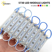 Светодиодный модуль SMD 5730 60 Светодиодный s DC 12 В водонепроницаемый цветной светодиодный модуль светильник 27,9x7,7x0,4 см яркая лампа US/EU/UK/AU источник питания