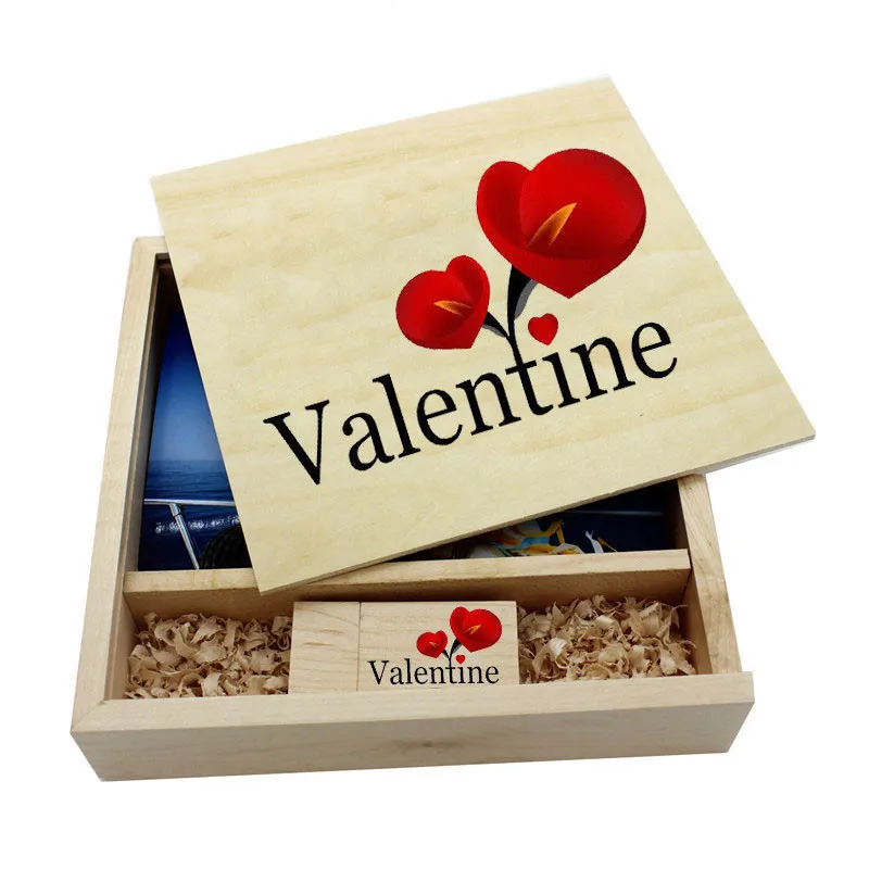 JASTER-Wooden-Photo-Album-Large-oval-usb-Box-usb-flash-drive-U-disk-Pendrive-8GB-16GB